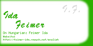 ida feimer business card